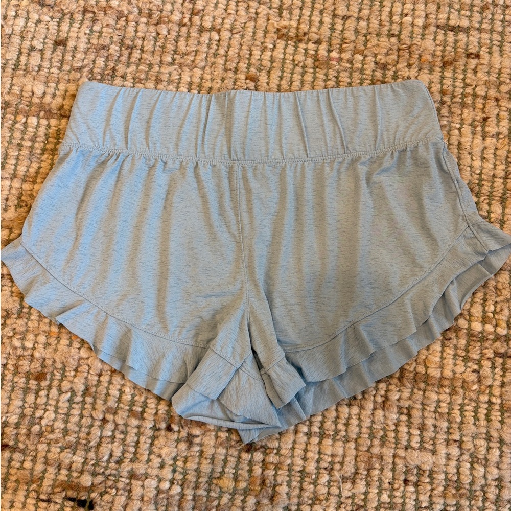 Free People Movement Featherweight Layering Shorts Light Blue